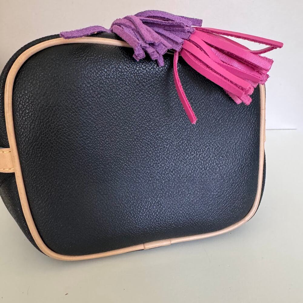 Dooney & Bourke Vintage #6 Drawstring Bucket Bag Lindsay Lohan Black Purse Y2K - Picture 8 of 14